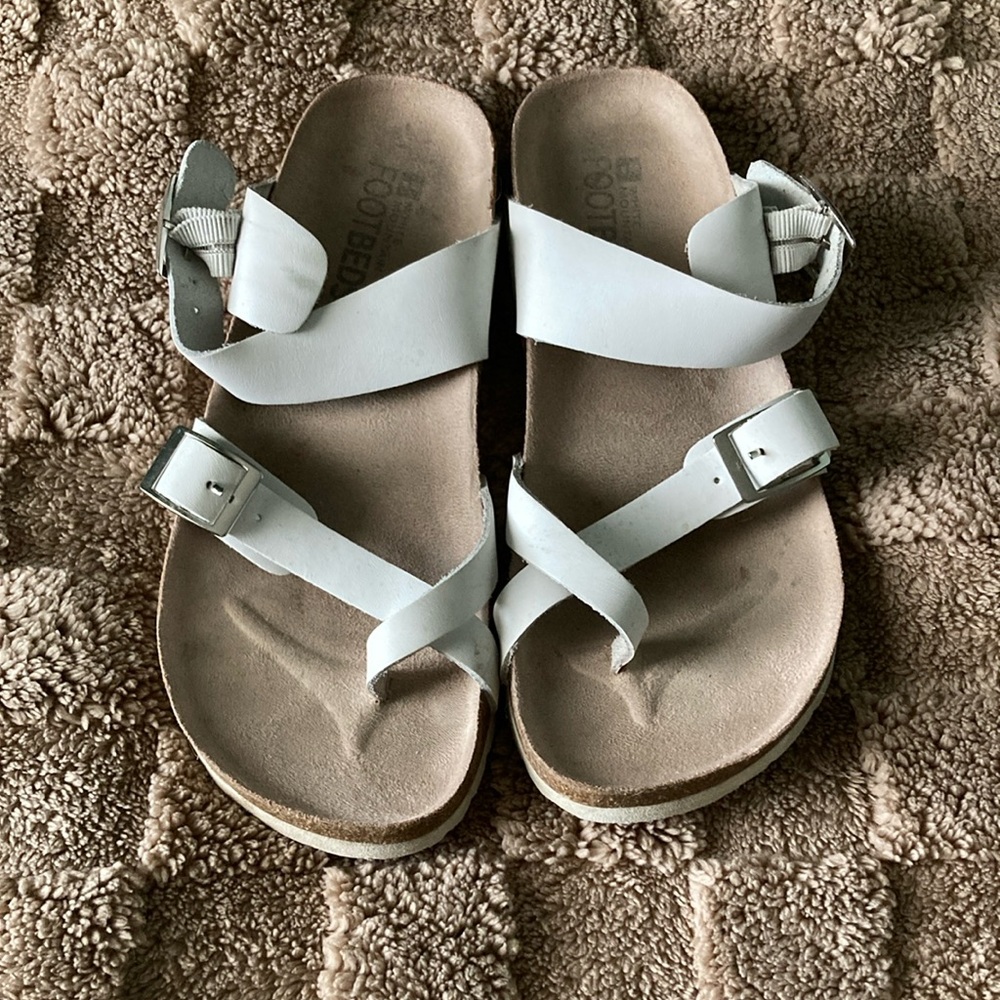 White Leather Sandals